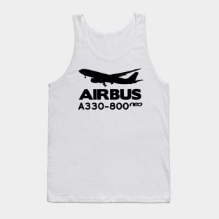 Airbus A330-800neo Silhouette Print (Black) Tank Top